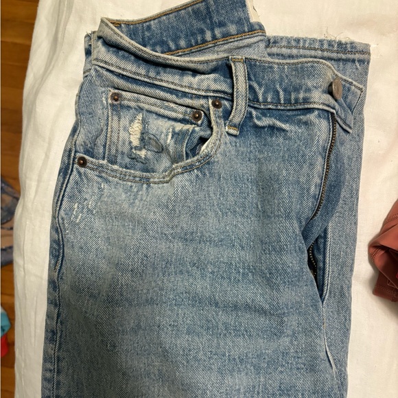 Abercrombie curve love ultra straight high rise distressed jeans - Picture 4 of 5